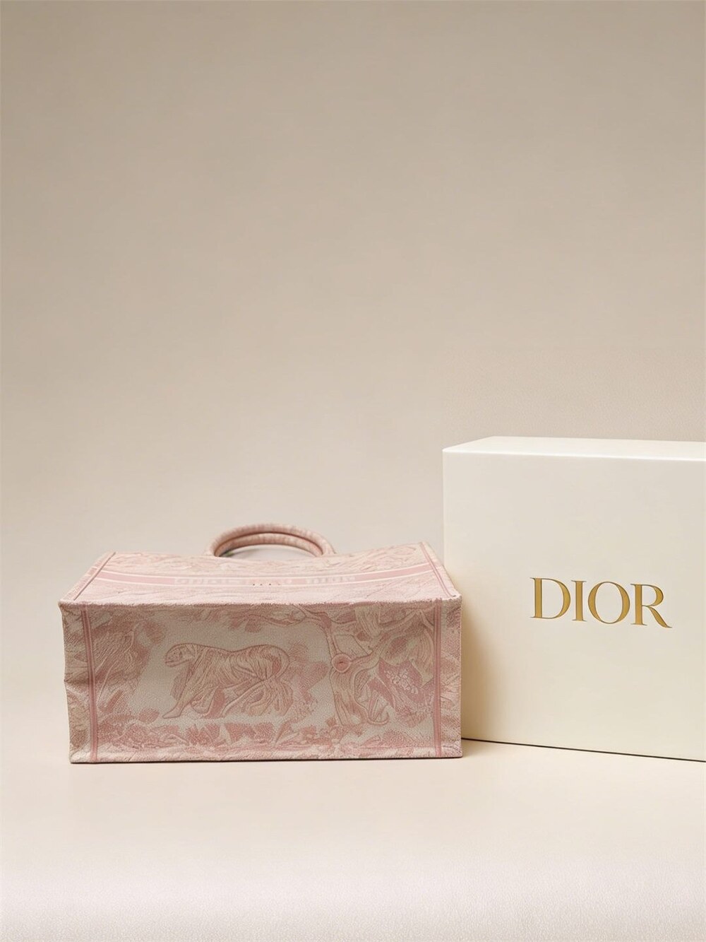 Large Dior Book Tote Bag Pink - Picture 5 of 6